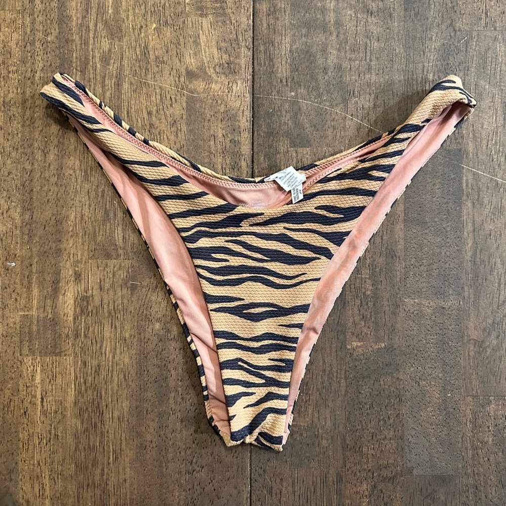 Aerie tiger print highest cut bikini cheeky bottom